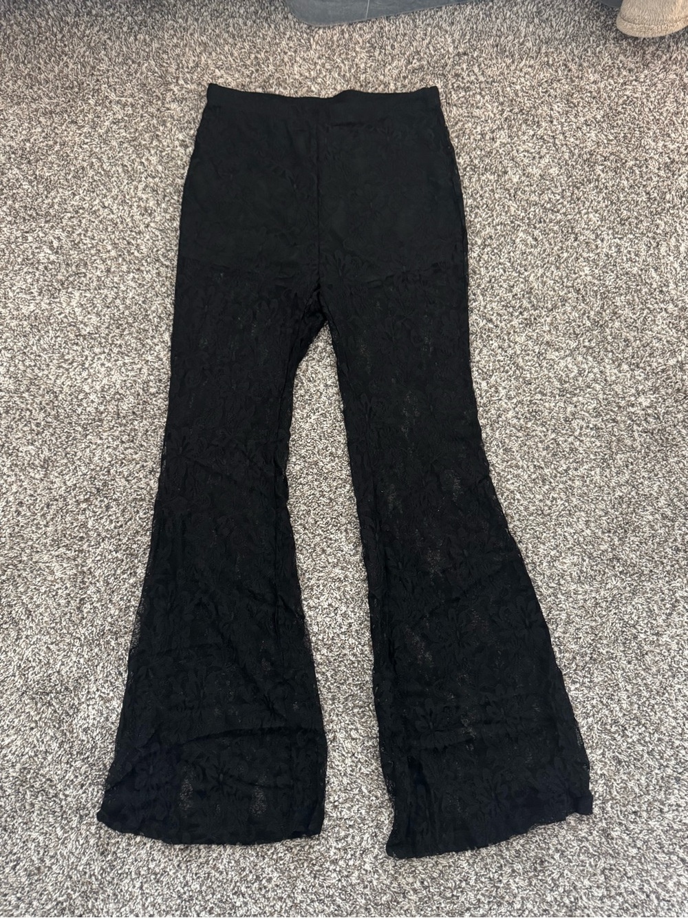 SHEIN Black Boot Cut Flare Pants